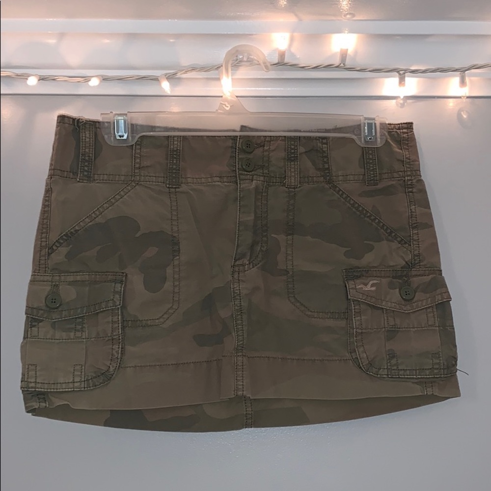camo mini skirt